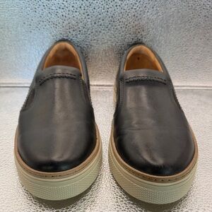 Lucchese Black Leather Loafers